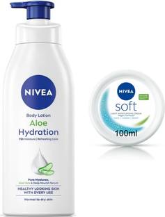 NIVEA Aloe Hydration 400ml & Soft Cream 100ml set of 2