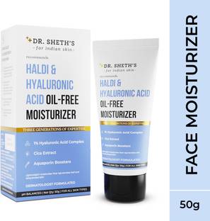 Dr. Sheth's Haldi & Hyaluronic Acid Oil-Free Moisturizer, Helps to rehydrate dull skin