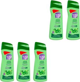 BOROPLUS BORO PLUS ALOE NEEM BODY LOTION FOR NOURISH & SMOOTH BRITE SKIN - 100ml x 5