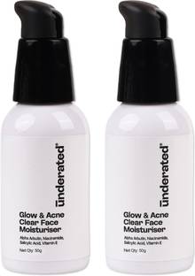 UNDERATED Glow and Acne Clear FaceMoisturizer Powered with SalicylicAcid and VitaminE|50ml