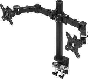 TONY STARK LED Dual Monitor Stand Desk Clamp Mount Two arms swivel tilt rotation function Desk Mount Monitor Arm