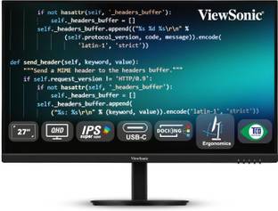 ViewSonic 68.58 cm (27 inch) Quad HD IPS Panel Monitor (VG2709U-2K)