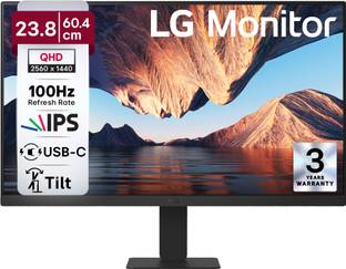 LG QHD Series 60.45 cm (24 inch) Quad HD IPS Panel with sRGB 99% (Typ.), HDR10, USB-C with PD 15W, HDM...
