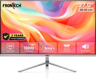 Frontech 68.58 cm (27 inch) Full HD LED Backlit VA Panel with 120Hz Refresh rate, HDMI, VGA Monitor (M...