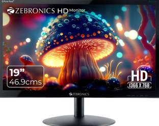 ZEBRONICS 46.99 cm (19 inch) HD+ OLED Panel Monitor (MONITOR ZEBSTAR 18.5")