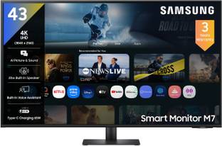 Samsung M7 Series 107.9 cm (43 inch) 4K Ultra HD LED Backlit VA Panel with In-built Speaker, Smart TV ...