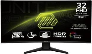 MSI 81.28 cm (32 inch) Curved Full HD VA Panel with Anti-Flicker Technology, 101% SRGB, HDR Ready, 150...