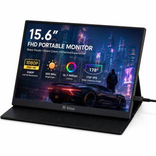 RIITEK Portable Touchscreen 39.62 cm (16 inch) Full HD IPS Panel Monitor (15.6 Inch Portable Monitor 1...