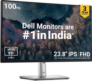 DELL 60.96 cm (24 inch) Full HD IPS Panel 99% sRGB, 250 nits brightness , 3H Hardness, Gray-To-Gray (F...