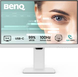 BenQ GW2486TC 60.96 cm (24 inch) Full HD LED Backlit IPS Panel with USB-C(65W PD), Daisy Chain, 99% sR...