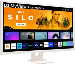 LG 32SR50F-W MyView Smart Monitor WITH WEB OS 81.28 cm (32 inch) Full HD LED Backlit IPS Panel Monitor (Built in Speakers,Wifi & Bluetooth, Smart TV Apps with Remote Control, 99% sRGB))