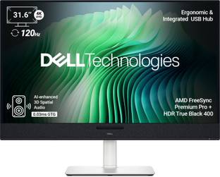 DELL S Series 81.28 cm (32 inch) 4K Ultra HD OLED Panel with AI-enhanced 3D Spatial Audio, 99% DCI-P3,...