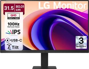 LG QHD Series 80.01 cm (32 inch) Quad HD IPS Panel with sRGB 99% (Typ.), HDR10, USB-C with PD 15W, HDM...