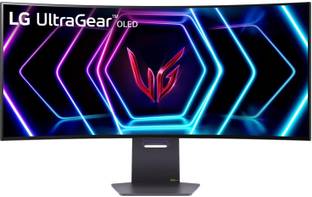 LG UltraGear 99.06 cm (39 inch) Curved UWQHD LED Backlit OLED Panel with 800R Curvature, 1.5M:1 Contrast Ratio, HDR True Black 400, AMD Free Sync Compatible, Height/Tilt/Swivel Stand Gaming Monitor (39GS95QE-BB.ATRLMUN)