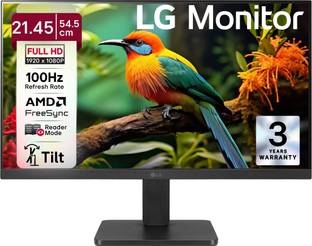 LG 54.0 cm (21 inch) Full HD VA Panel with 3-Side Borderless Display,Tilt-able Stand, Black Stabilizer...