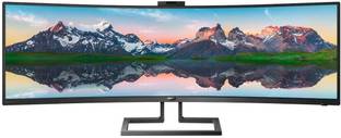 PHILIPS 124.21 cm (49 inch) Curved Quad HD IPS Panel Monitor (Curved SuperWide Dual QHD LCD Display with Pop-Up Webcam with Windows Hello)