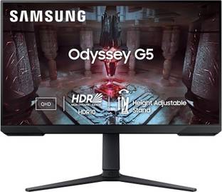Samsung Odyssey G5 68.58 cm (27 inch) Quad HD VA Panel with HDR10, Height Adjustable Stand, Flat Gaming Monitor (LS27CG510EWXXL)