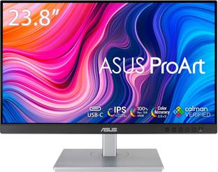 ASUS ProArt 60.45 cm (24 inch) Full HD LED Backlit IPS Panel 1080p, 100% sRGB/Rec, Delta E Monitor (PA...