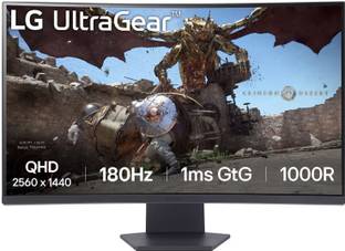 LG UltraGear 81.28 cm (32 inch) Curved Quad HD LED Backlit VA Panel with 1000R Curvature, HDR10, HDMI x 2, DisplayPort, Black Stabilizer Dynamic Action Sync, Crosshair FPS Counter, Borderless Design Gaming Monitor (32GS60QC-BB.CTRRMV)