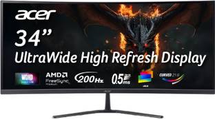 Acer 86.36 cm (34 inch) Curved UWQHD LED Backlit VA Panel Gaming Monitor (ED340CUR X0)