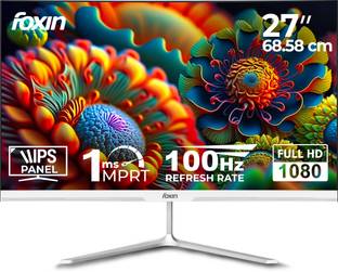 Foxin Elite 68.58 cm (27 inch) Full HD LED Backlit IPS Panel Monitor (IPS Panel | 100Hz | True Pixel | Anti-Glare & Flicker Free | Bezel-Less)