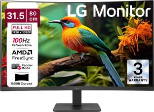 LG 80.01 cm (32 inch) Curved Full HD LED Backlit VA Panel with HDMI X 2, VGA, Headphone Out, Reader Mo...