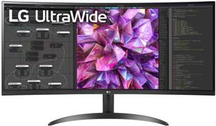 LG Ultra Wide Monitor 86.36 cm (34 inch) Curved WQHD LED Backlit IPS Panel with sRGB 99% (Typ.), HDR10 & OnScreen Control Monitor (34WQ60C-BL.ATRLMKN)