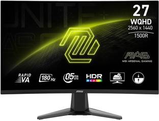 MSI 68.58 cm (27 inch) Curved WQHD VA Panel with Anti-Flicker Technology, VESA Mountable, 105% SRGB, S...