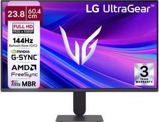LG UltraGear 60.96 cm (24 inch) Full HD IPS Panel 24-inch FHD (1920x1080) IPS display, 120Hz (O/C 144H...