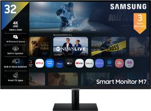 Samsung M7 80.0 cm (32 inch) 4K Ultra HD LED Backlit VA Panel with In-built Speaker, Smart TV Apps, Ai...