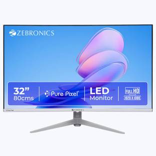 ZEBRONICS 81.28 cm (32 inch) Curved Full HD IPS Panel Monitor (Zeb EA320 (100Hz) Monitor with HDMI + V...