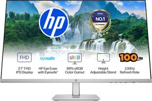 HP Series 5 68.58 cm (27 inch) Full HD LED Backlit IPS Panel with On-screen controls, Anti-glare, 300 ...