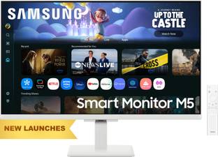 Samsung M5 68.58 cm (27 inch) Full HD LED Backlit IPS Panel with In-built Speakers, Adaptive Sound, Wi...