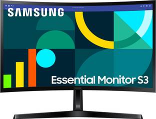 Samsung Essential Monitor S3 59.8 cm (24 inch) Curved Full HD LED Backlit VA Panel Gaming Monitor (24"...