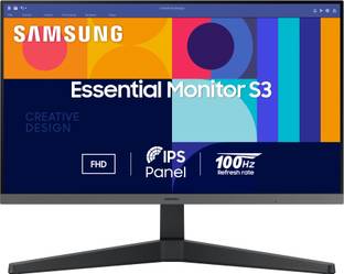 SAMSUNG 60.96 cm (24 inch) Full HD IPS Panel Flicker-Free, HDMI, Display Port, Bezel-less Design Flat Monitor (LS24C330GAWXXL)