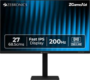 ZEBRONICS S Series 68.5 cm (27 inch) Quad HD LED Backlit IPS Panel Gaming Monitor (Zeb-S27A (200Hz))