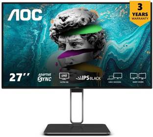 AOC 68.58 cm (27 inch) 4K Ultra HD LED Backlit IPS Panel Monitor (U27U2DP/94)