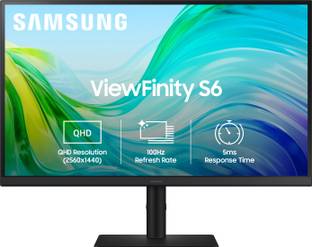 Samsung ViewFinity S6 68.58 cm (27 inch) Quad HD LED Backlit IPS Panel 300nits, 2K Monitor, Ports-HDMI...