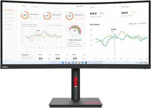 Lenovo ThinkVision 86.36 cm (34 inch) Curved WQHD LED Backlit VA Panel Monitor (ThinkVision T34w-30)