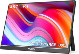 Arzopa Z1C 40.89 cm (16 inch) Full HD IPS Panel Monitor (16.1'' FHD 1080P Portable Monitor, Kickstand ...