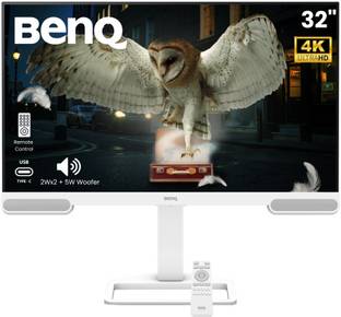 BenQ EW3290U 81.28 cm (32 inch) 4K Ultra HD LED Backlit IPS Panel with 95% P3, AI Contrast, 5WX2 treVo...