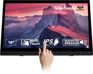 ViewSonic 40.64 cm (16 inch) Full HD LED Backlit TN Panel Touch compatible, ergonomic design Monitor (TD1630-3 Touch Monitor 10 Touch POS)