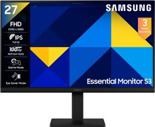 Samsung S3 68.6 cm (27 inch) Full HD LED Backlit IPS Panel with Super Slim Borderless Design, Ports-HD...