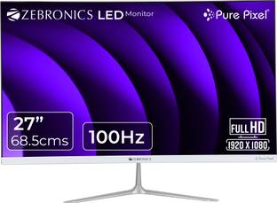 ZEBRONICS 68.58 cm (27 inch) Full HD LED Backlit IPS Panel Monitor (Zeb-SA127 -68.5cm-100Hz (White))