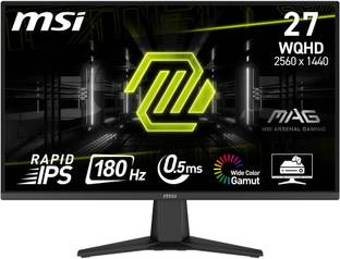 MSI 68.58 cm (27 inch) WQHD IPS Panel with Anti-Flicker Technology, 101% SRGB, Tilt Adjustable Flat Ga...