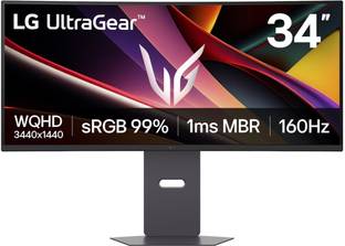 LG UltraGear 86.36 cm (34 inch) Curved WQHD VA Panel 34-inch WQHD (3440x1440) display, 160Hz refresh r...