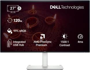 DELL S Series 68.58 cm (27 inch) 4K Ultra HD LED Backlit IPS Panel with USB Type-C Port, HDR10, 99% SR...