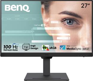 BenQ GW2790T 68.58 cm (27 inch) Full HD LED Backlit IPS Panel with 99% sRGB, Height Adjustable, Eye-careU, Dual HDMI, Display Port, Bezel-Less, Eyesafe, VESA MediaSync, Brightness Intelligence, Low Blue Light, Speakers, Wall mountable Monitor (GW2790T)
