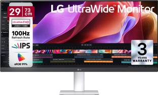 LG UltraWide 73.0 cm (29 inch) WFHD LED Backlit IPS Panel with Anti-Glare, HDR10, 3-Side Virtually Bor...
