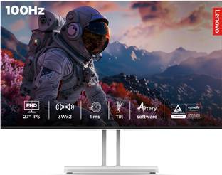 Lenovo L-Series 68.58 cm (27 inch) Full HD LED Backlit IPS Panel with 99% sRGB, 1xHDMI1.4, 1xVGA, Tilt-able Stand, 3WX2 Inbuilt Speakers, Customization Artery, Smart Display Monitor (L27i-4A)